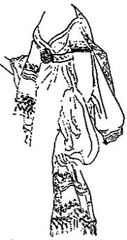Женский костюм периода Реставрации.