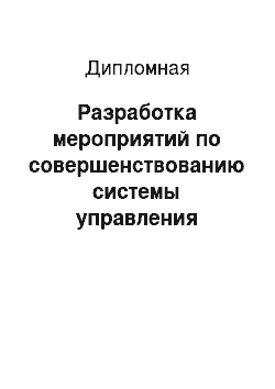 Дипломная: Разработка мероприятий по совершенствованию системы управления персоналом в кафе «Самурай»