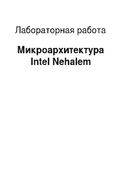 Лабораторная работа: Микроархитектура Intel Nehalem