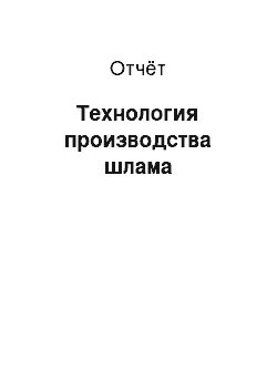 Отчёт: Технология производства шлама