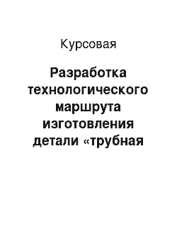 Курсовая: Разработка технологического маршрута изготовления детали «трубная решётка» в количестве 2 штук