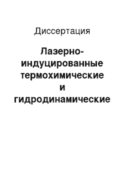 Диссертация: Лазерно-индуцированные термохимические и гидродинамические процессы на поверхности вещества и их диагностика в реальном времени с помощью лазерного проекционного микроскопа