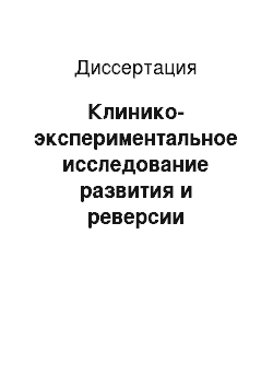 Диссертация: Клинико-экспериментальное исследование развития и реверсии структурно-функциональных изменений желудочков сердца при артериальной гипертензии