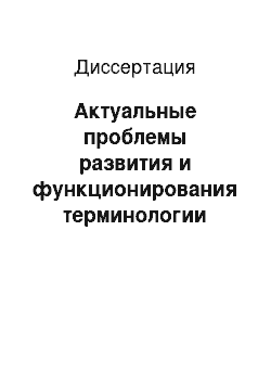 Диссертация: Актуальные проблемы развития и функционирования терминологии Интернет в немецком языке