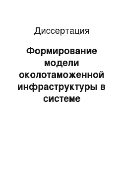 Диссертация: Формирование модели околотаможенной инфраструктуры в системе внешнеторговой деятельности юга России