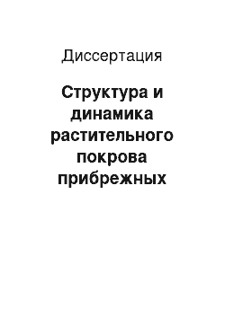 Диссертация: Структура и динамика растительного покрова прибрежных ландшафтов Терско-Кумской низменности в условиях нестабильного уровня Каспийского моря