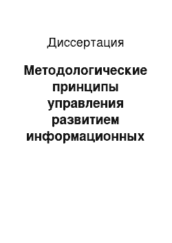 Диссертация: Методологические принципы управления развитием информационных систем, эффективных в условиях рыночных отношений