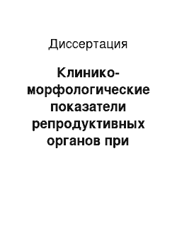 Диссертация: Клинико-морфологические показатели репродуктивных органов при ранней экспресс-диагностике беременности методом УЗИ у коров, кобыл и овец