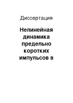 Диссертация: Нелинейная динамика предельно коротких импульсов в системе туннельных переходов