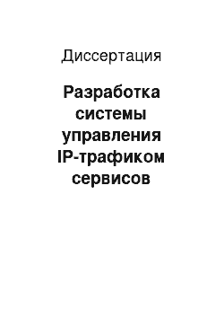 Диссертация: Разработка системы управления IP-трафиком сервисов корпоративных вычислительных сетей