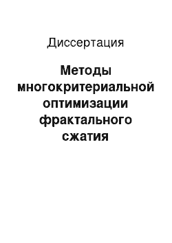 Диссертация: Методы многокритериальной оптимизации фрактального сжатия изображений