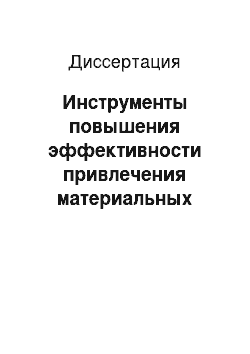 Диссертация: Инструменты повышения эффективности привлечения материальных ресурсов на предприятиях машиностроения