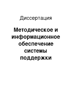 Диссертация: Методическое и информационное обеспечение системы поддержки принятия решений при оценке специализированной недвижимости промышленного предприятия