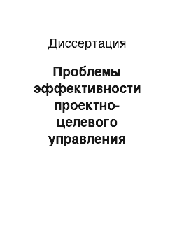 Диссертация: Проблемы эффективности проектно-целевого управления общественно-политическими системами в России