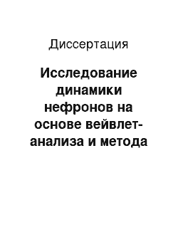 Диссертация: Исследование динамики нефронов на основе вейвлет-анализа и метода эмпирических мод