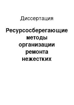 Диссертация: Ресурсосберегающие методы организации ремонта нежестких дорожных одежд