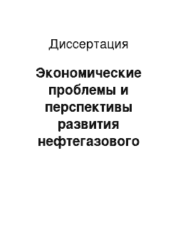 Диссертация: Экономические проблемы и перспективы развития нефтегазового комплекса Республики Узбекистан