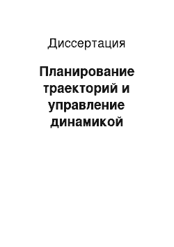 Диссертация: Планирование траекторий и управление динамикой