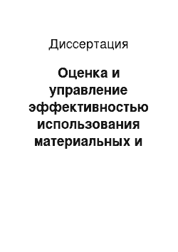 Диссертация: Оценка и управление эффективностью использования материальных и нематериальных факторов развития экономики региона на основе совершенствования системы сбалансированных показателей