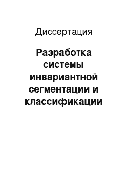 Диссертация: Разработка системы инвариантной сегментации и классификации растровых изображений