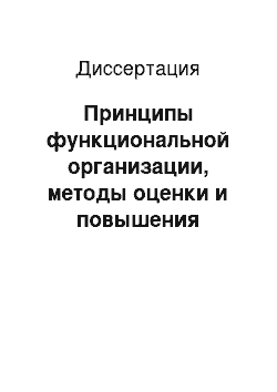 Диссертация: Принципы функциональной организации, методы оценки и повышения эффективности видеоинформационных систем учебно-тренировочного назначения