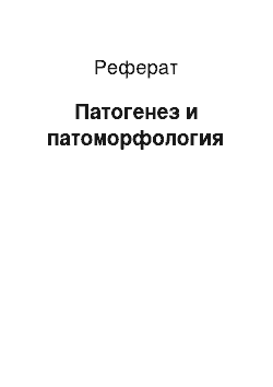 Реферат: Патогенез и патоморфология