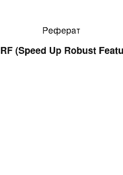 Реферат: SURF (Speed Up Robust Feature)