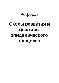 Реферат: Схемы развития и факторы эпидемического процесса