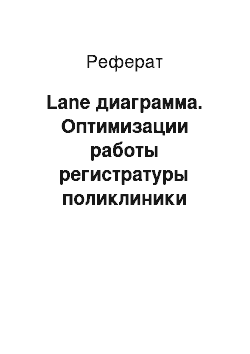 Реферат: Lane диаграмма. Оптимизации работы регистратуры поликлиники