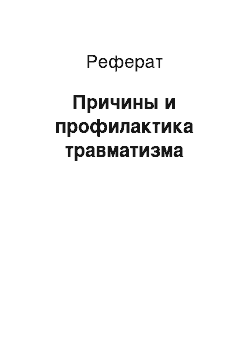 Реферат: Причины и профилактика травматизма