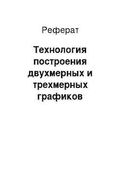 Реферат: Технология построения двухмерных и трехмерных графиков средствами Excel