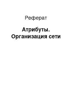 Реферат: Атрибуты. Организация сети