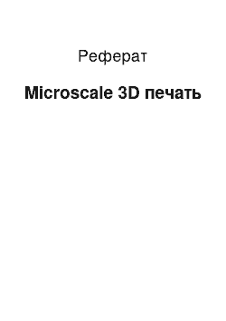 Реферат: Microscale 3D печать