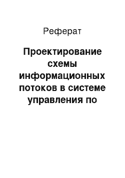 Реферат: Проектирование схемы информационных потоков в системе управления по отношению к процессу управления персоналом