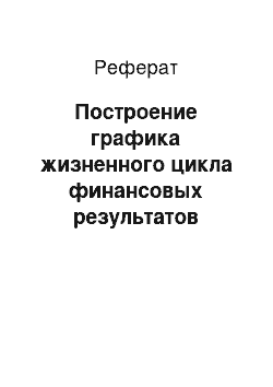 Реферат: Построение графика жизненного цикла финансовых результатов проекта