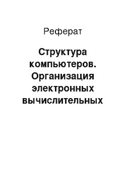 Реферат: Структура компьютеров. Организация электронных вычислительных машин и вычислительных систем