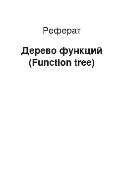 Реферат: Дерево функций (Function tree)