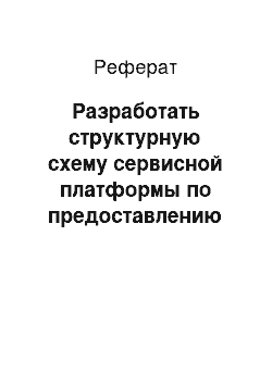 Реферат: Разработать структурную схему сервисной платформы по предоставлению услуги IPTV