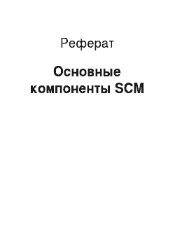 Реферат: Основные компоненты SCM