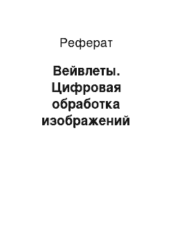 Реферат: Вейвлеты. Цифровая обработка изображений