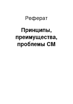 Реферат: Принципы, преимущества, проблемы СМ