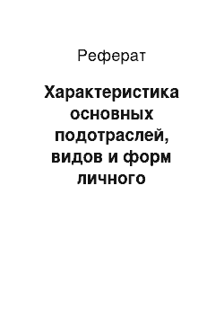 Реферат: Характеристика основных подотраслей, видов и форм личного страхования. Их значение для обеспечения социальной стабильности общества