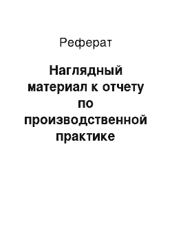 Реферат: Наглядный материал к отчету по производственной практике