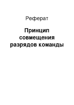 Реферат: Принцип совмещения разрядов команды